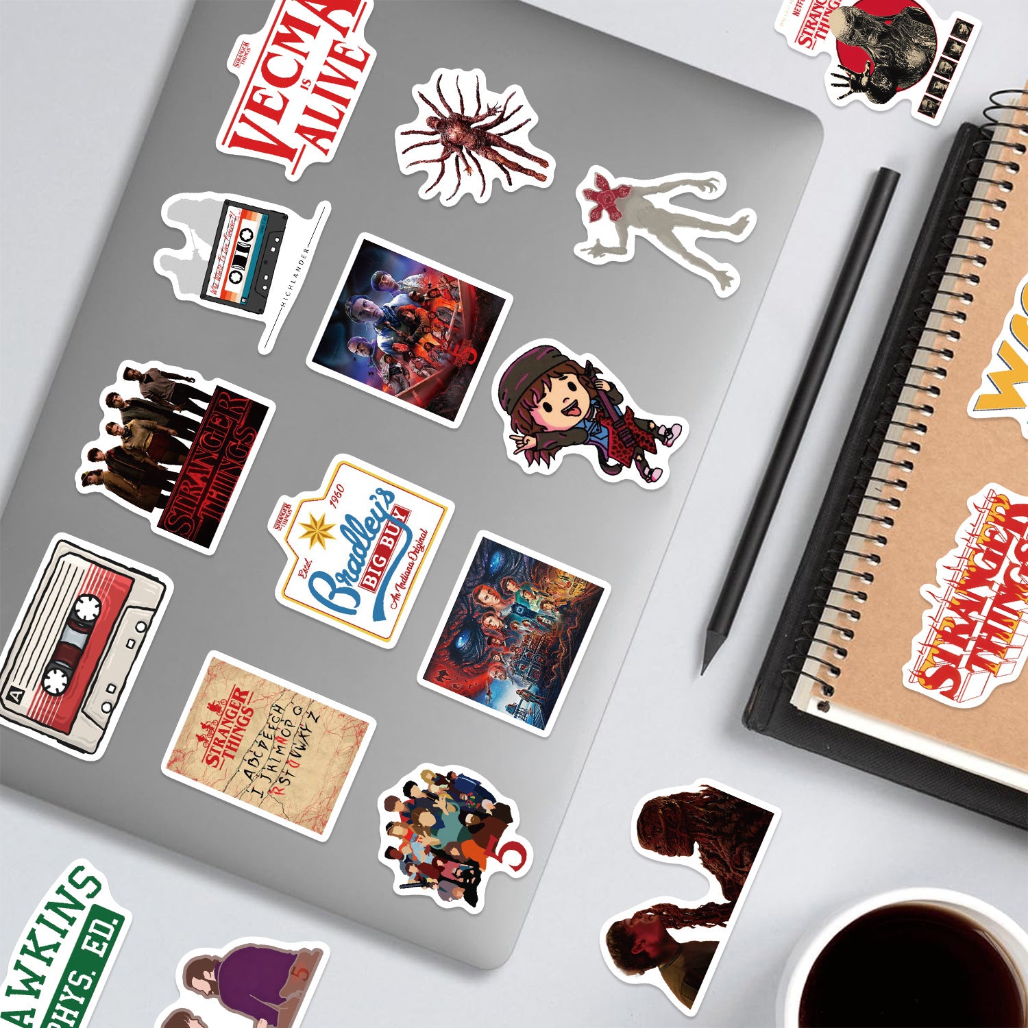 Wholesale 50pcs colorful English character cartoons Waterproof Vinyl Stickers OLY Exclusive