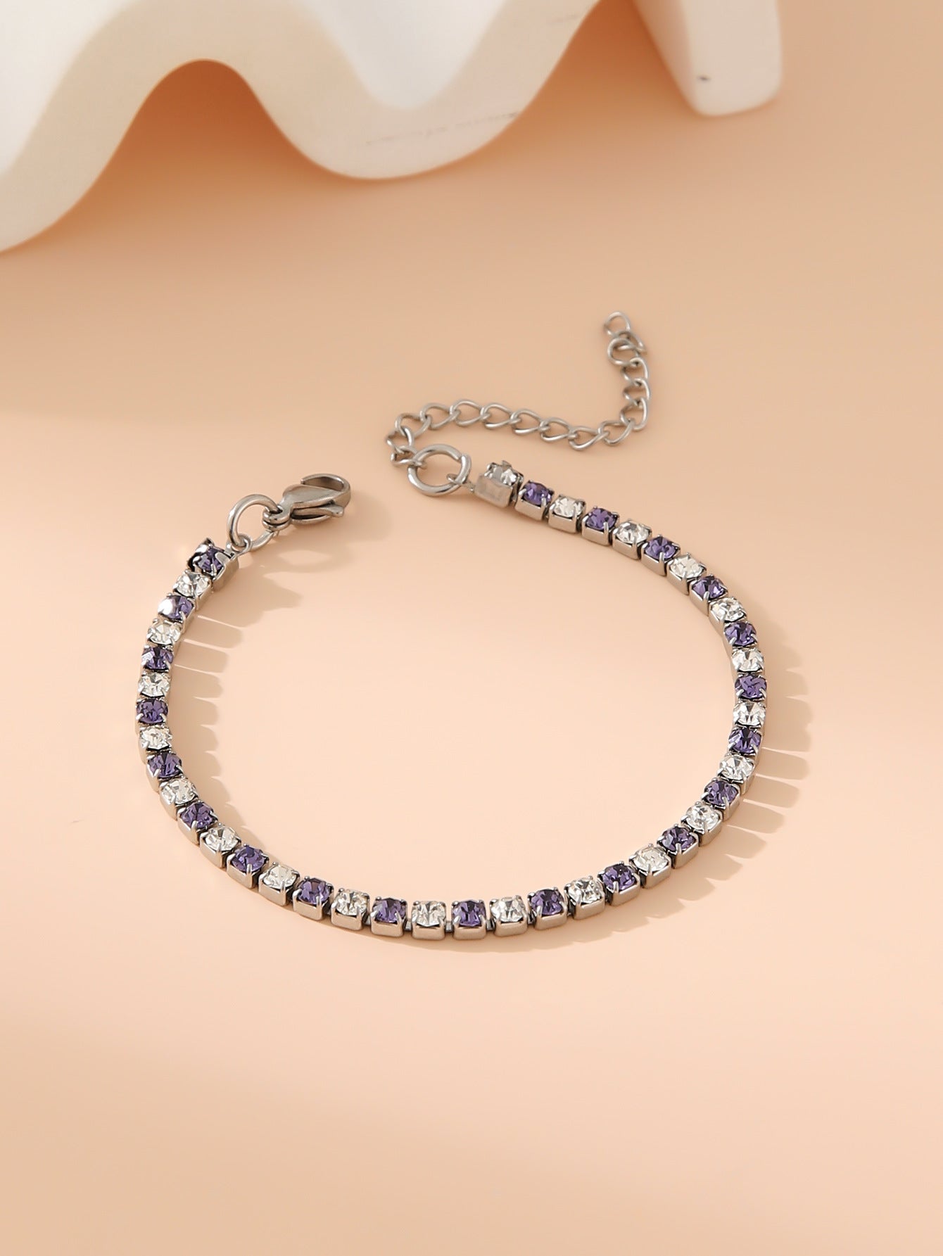 Wholesale Stainless steel zircon diamond cool style bracelet