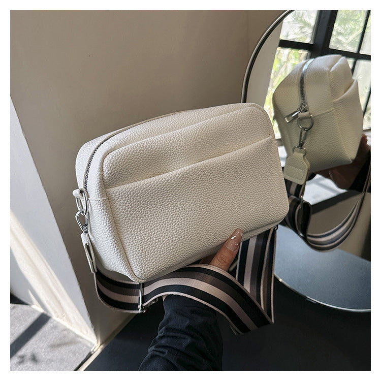 Wholesale PU Broadband Shoulder Bag Messenger Small Square Bag