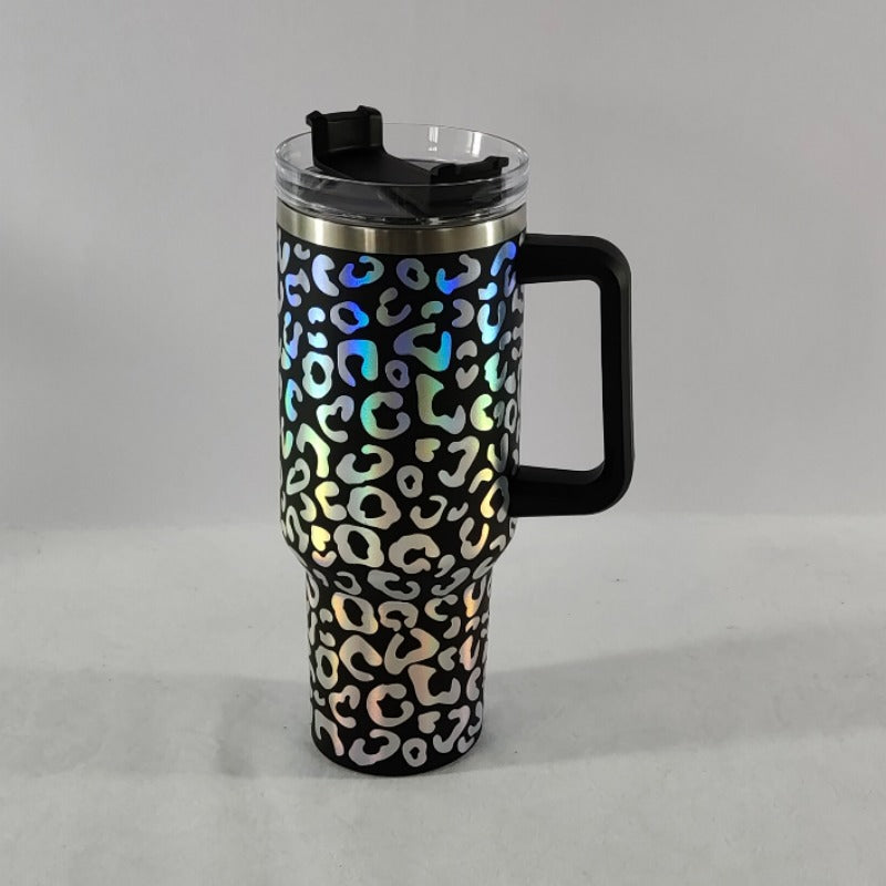 Wholesale 40oz Hot Silver Handle Car Cup Stainless Steel Insulation Ice Cup