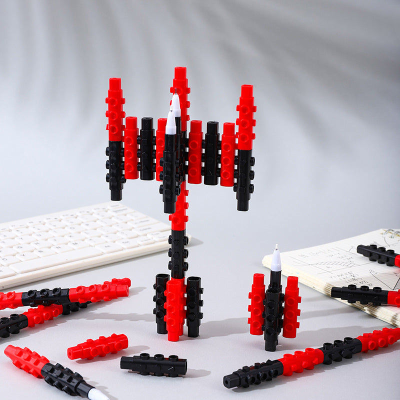 Bolígrafo de gel de bloques de construcción de plástico de plástico al por mayor