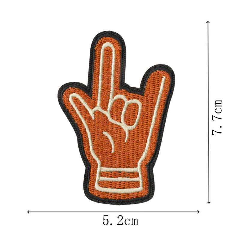 Wholesale Embroidered Patch With Black Independence Day Design Sew On Decorative Badge For Coats Casual Craft Supply For Resale