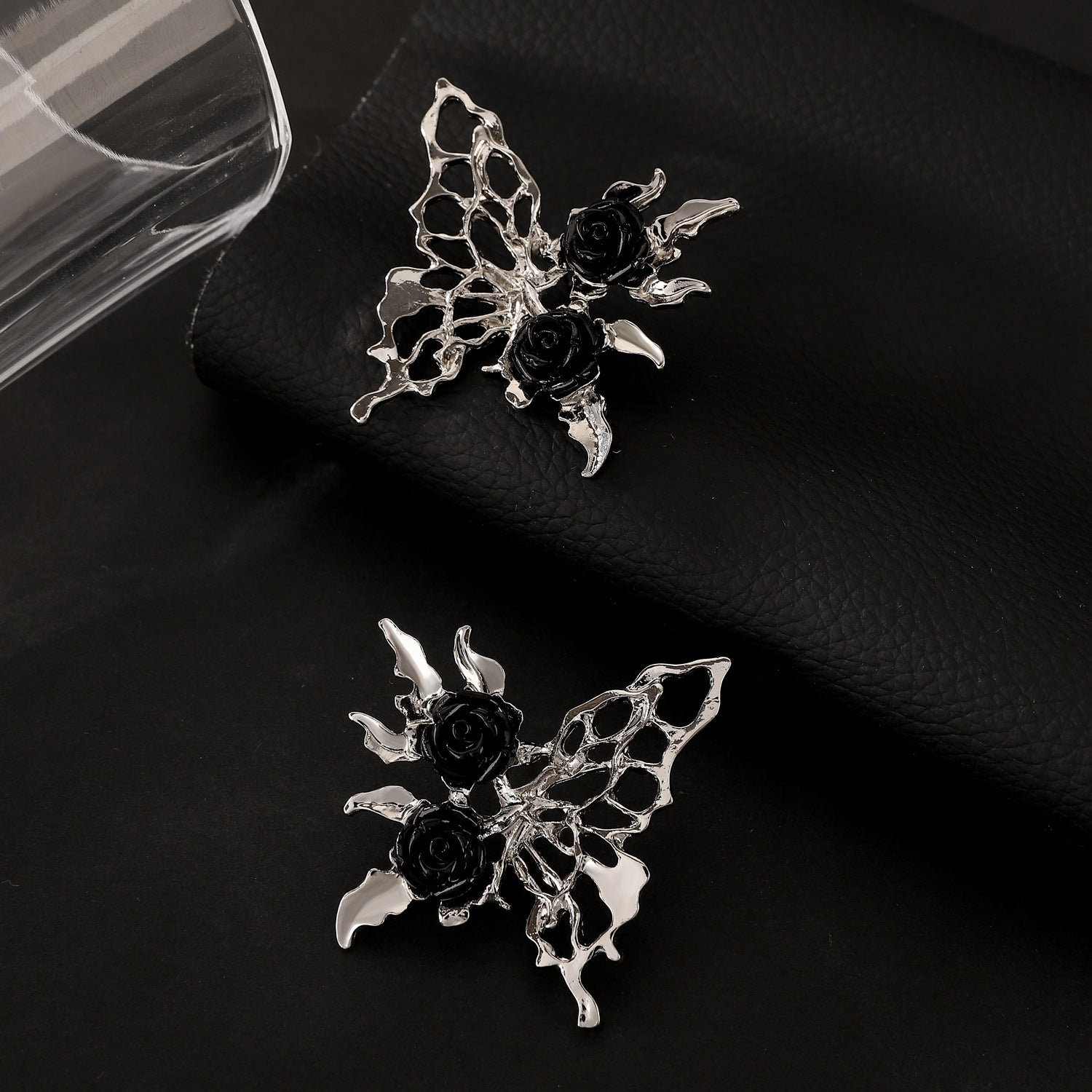 Wholesale Gothic  Butterfly Hollow Stud Earrings For Women Alloy Party Jewelry Accessory
