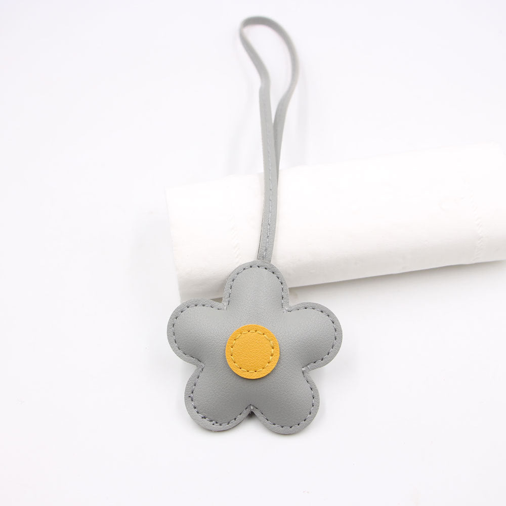 Wholesale Trendy Cherry Blossom Flower Faux Leather Bag Charm Pendant Fashion Accessory For Party Gift Boutique Resale
