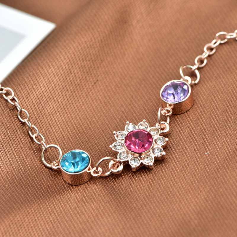 Brazalete de girasol de oro rosa al por mayor