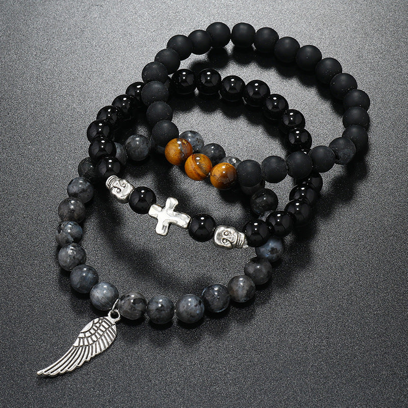 Wholesale Natural Stone Beaded Men's Vintage Bracelet