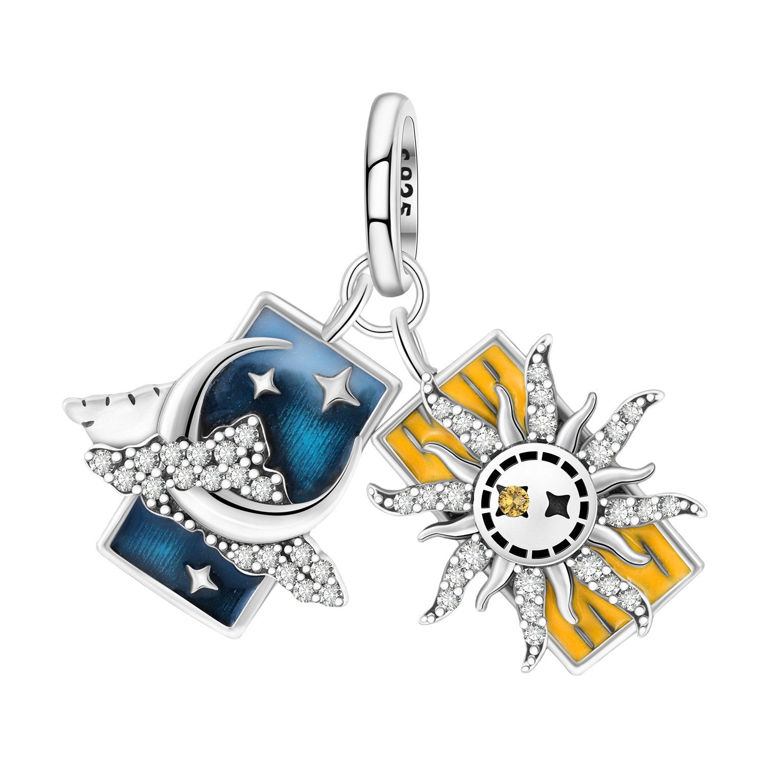 Wholesale Diverse Stars Moon Sun Pure Silver Charms