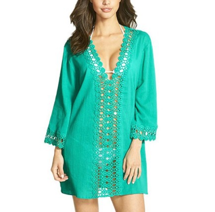 Cubierto de trajes de baño de Beach de crochet de crochet.