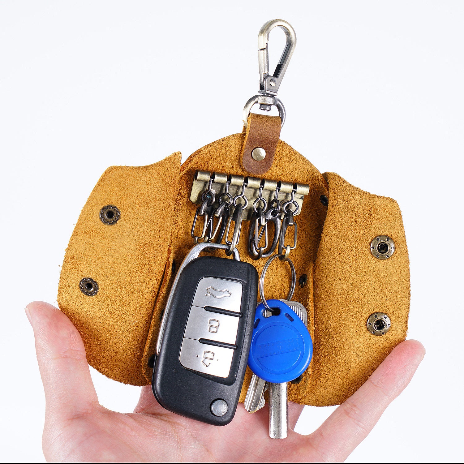 Wholesale Creative Leather Simple Waist Hanging Leather Keychain