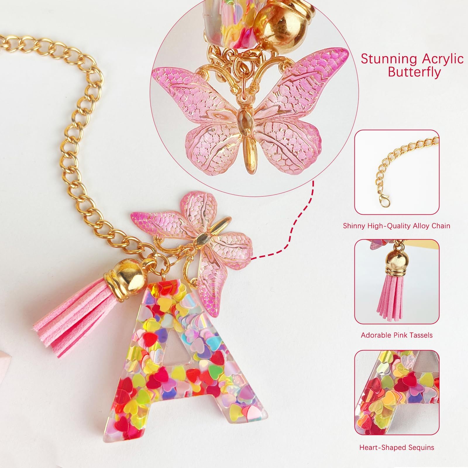 Wholesale cup chain 26 letters love pendant letter keychain