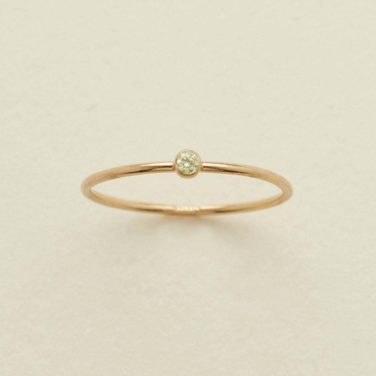 Wholesale Chic Birthstone Ring For Women Stainless Steel Electroplated Plain Band Fashion Jewelry Accessory