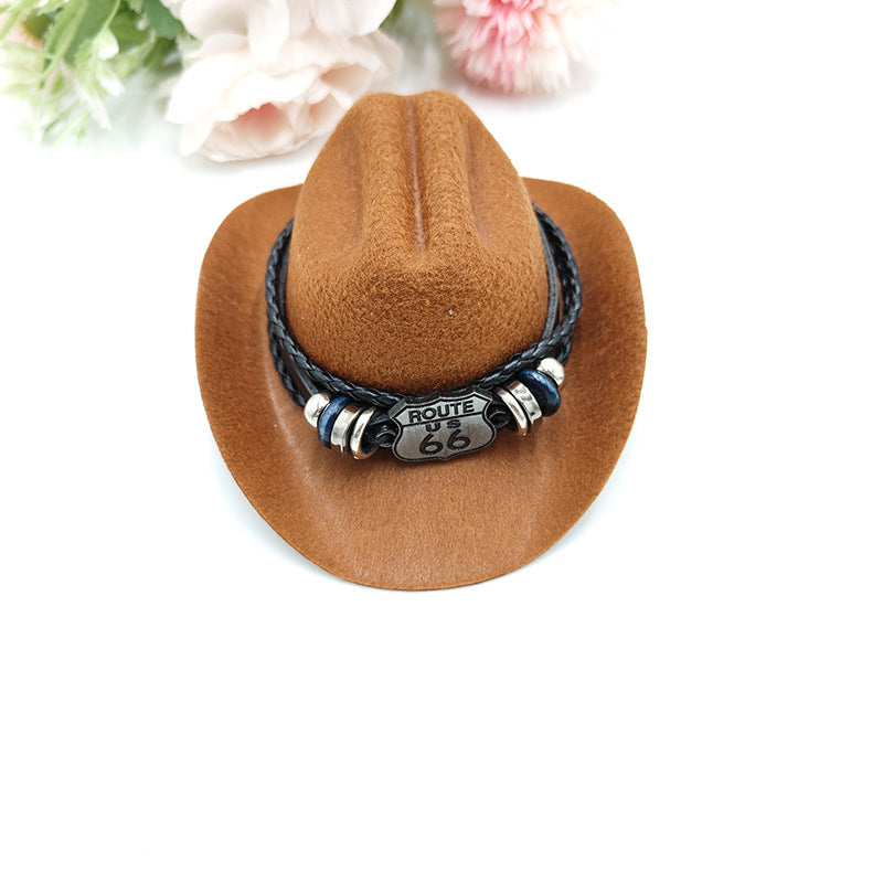 Wholesale Gentleman Cowboy Hat Mini Doll Accessories
