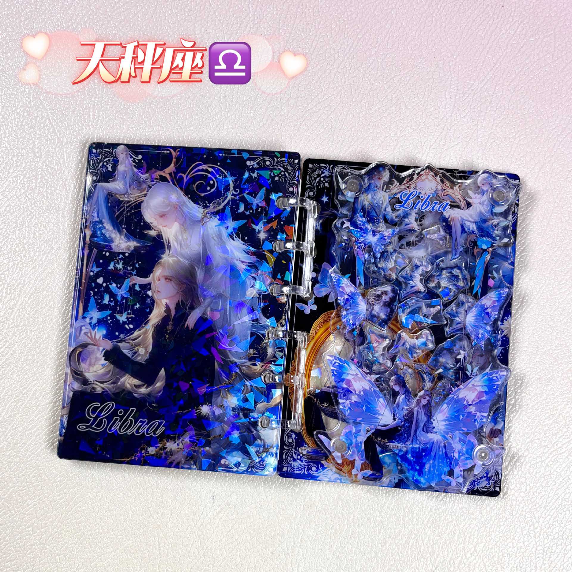 Wholesale Twelve Constellations Acrylic Shaker Book A7 Loose-leaf Notebook