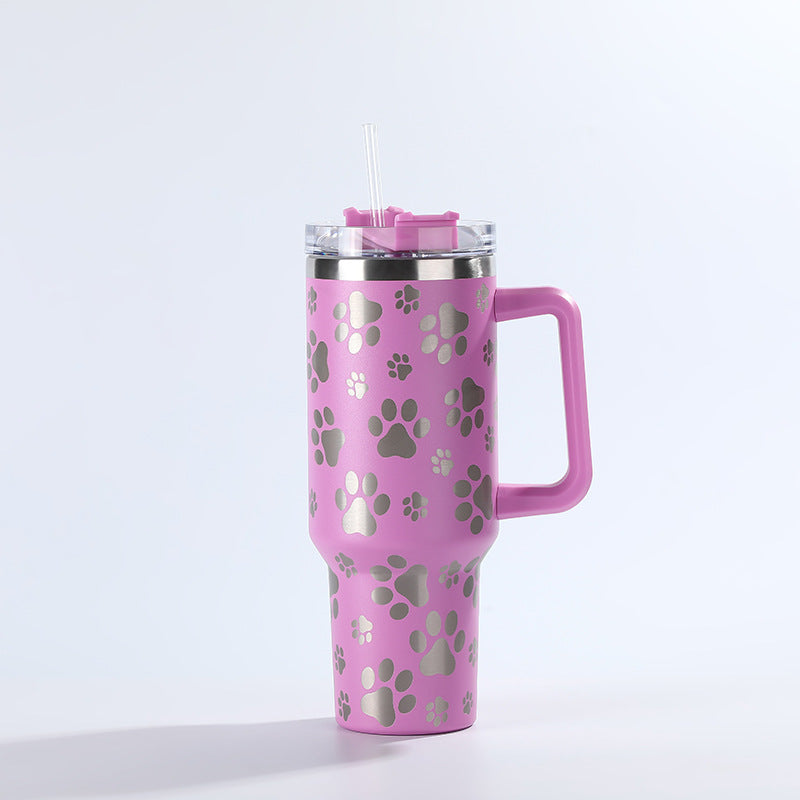 Wholesale Tumbler Ice Bullies Cup  Laser Cat Claw Vacuum Cup Straw Cup 40OZ Car Cup Ice Cup