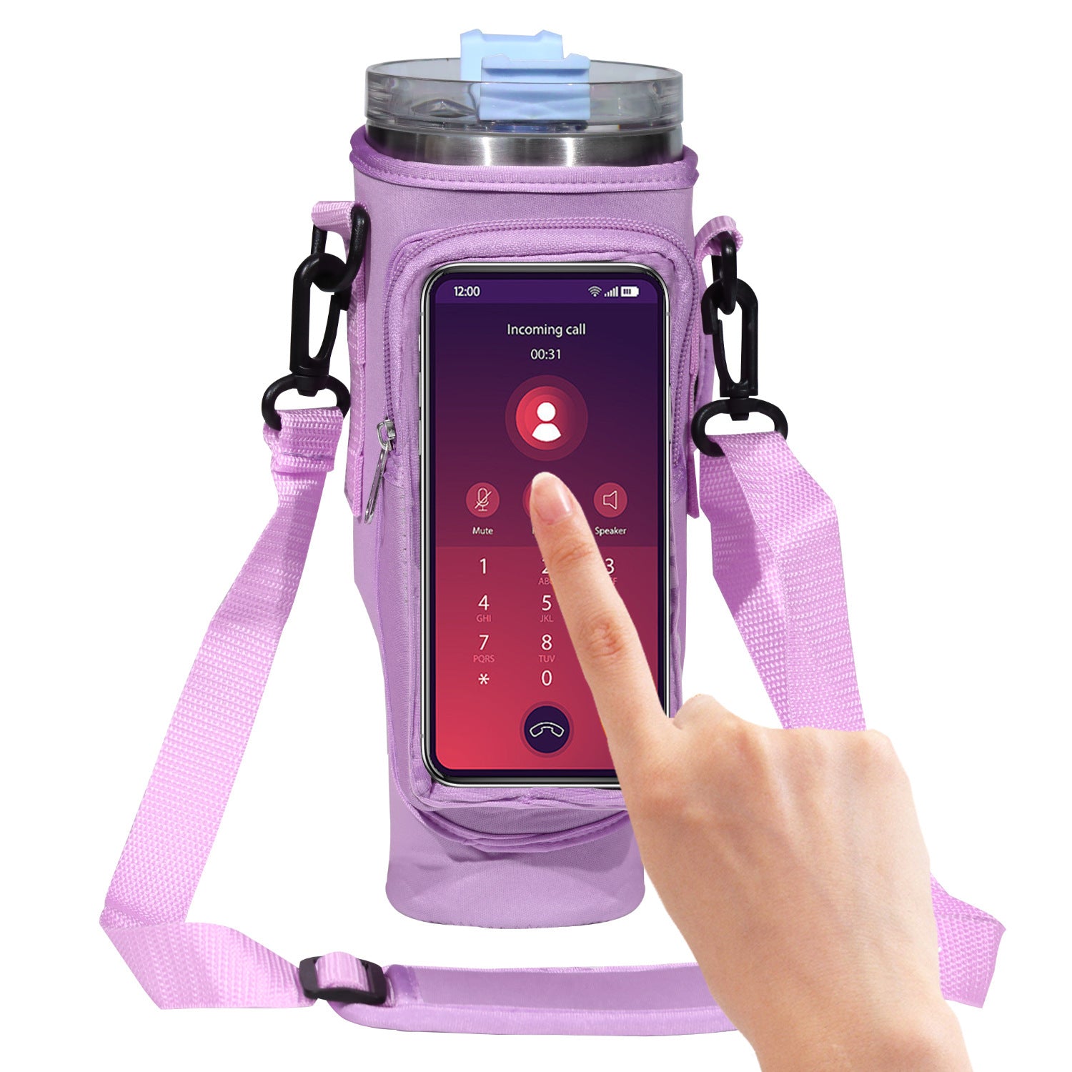 Wholesale Transparent Touch Screen Insulation Cup Cloth Cup Cover