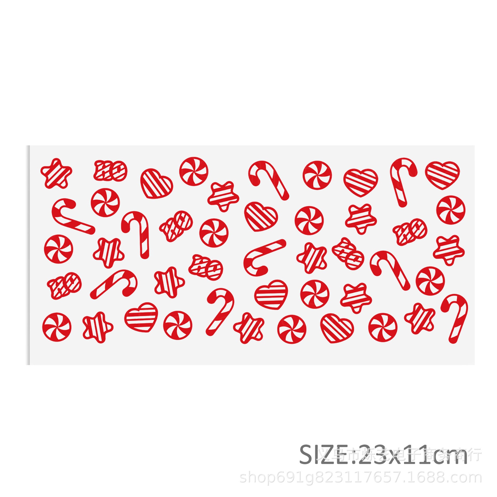 Wholesale Christmas series of ice cream cartoons   16oz Cup UV DTF Wraps