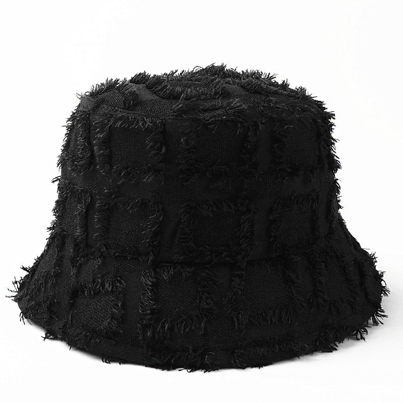 Wholesale Ruffled Plaid Cotton Fisherman Hats