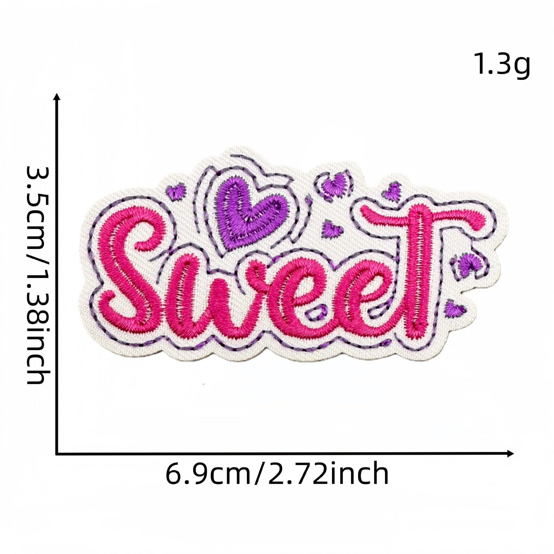 Wholesale Pink English Inspirational Embroidered Patch Cartoon Slogan Decorative Accent For Clothing Bags Home Decor