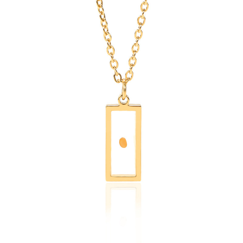 Wholesale fashion shepherd' s purse seed wishing Oval time Stainless Steel necklace