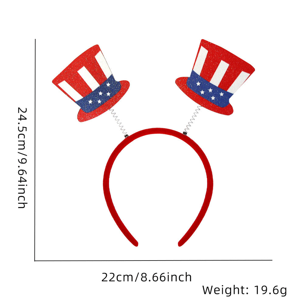 Wholesale Independence Day Flag Plastic Headband