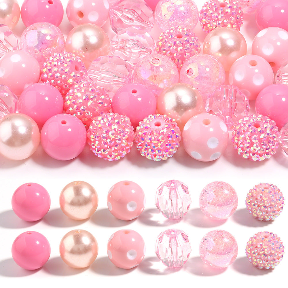 Wholesale 12pcs Candy resin stripe beads 20mm color resin round beads