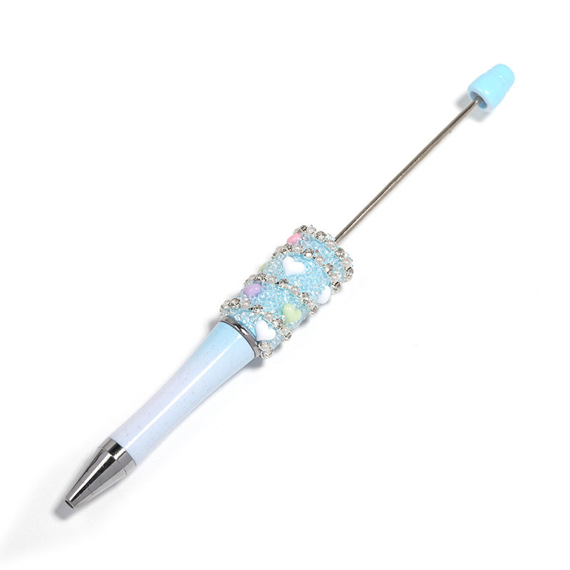 Wholesale beadable pens Flash rhinestone diy beadable pen