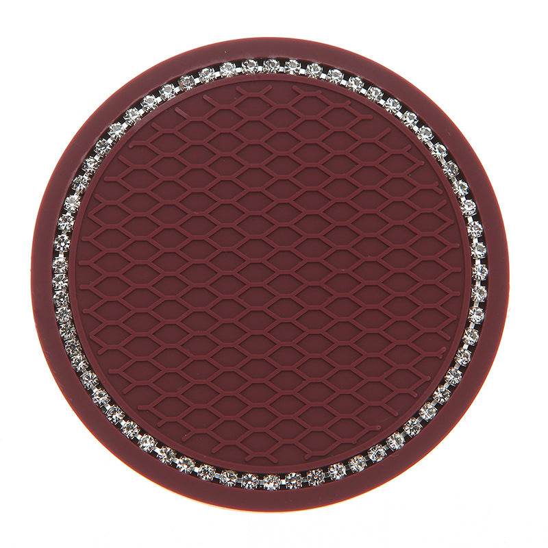 Wholesale Water Coaster PVC Diamond Coaster Round Storage Mat