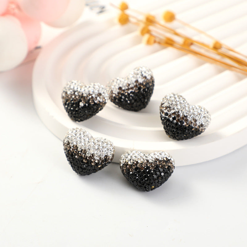 Wholesale 50PCS Valentine's Day Gradient Love DIY Rhinestone Beads