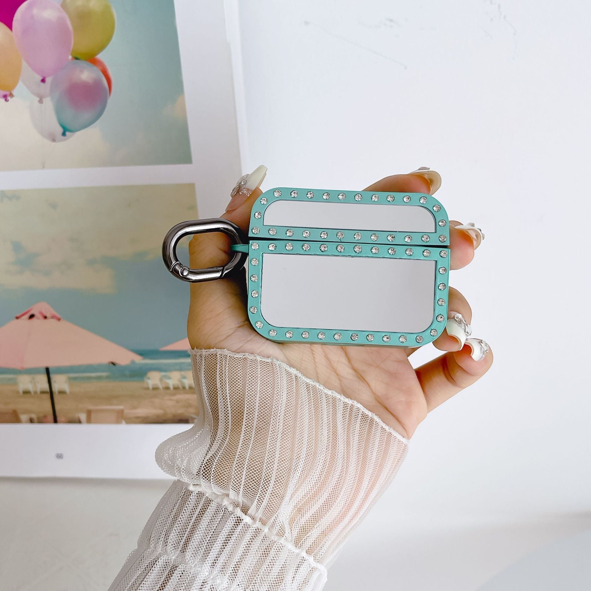 Wholesale TPU Mirror Flash Diamond Bluetooth Headphone Cases