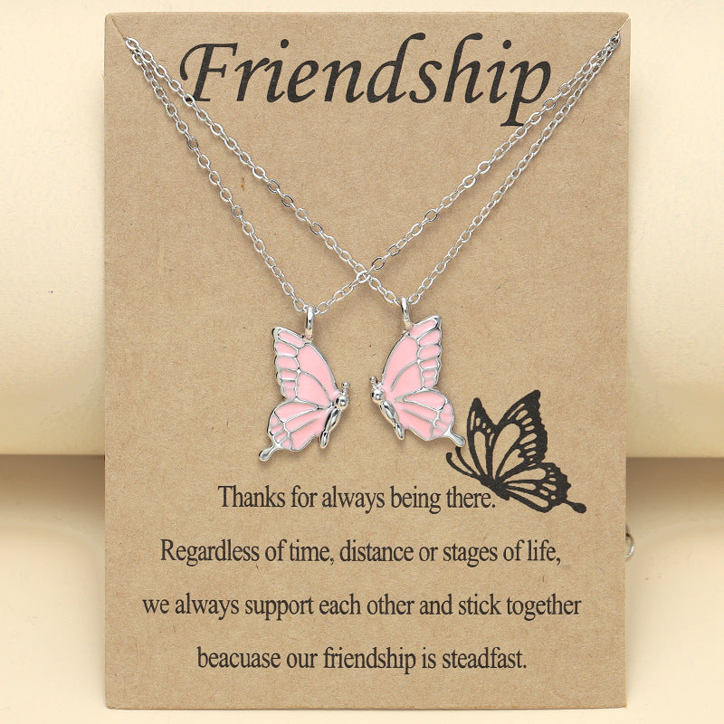 Wholesale Colorful Butterfly Clavicle Chain