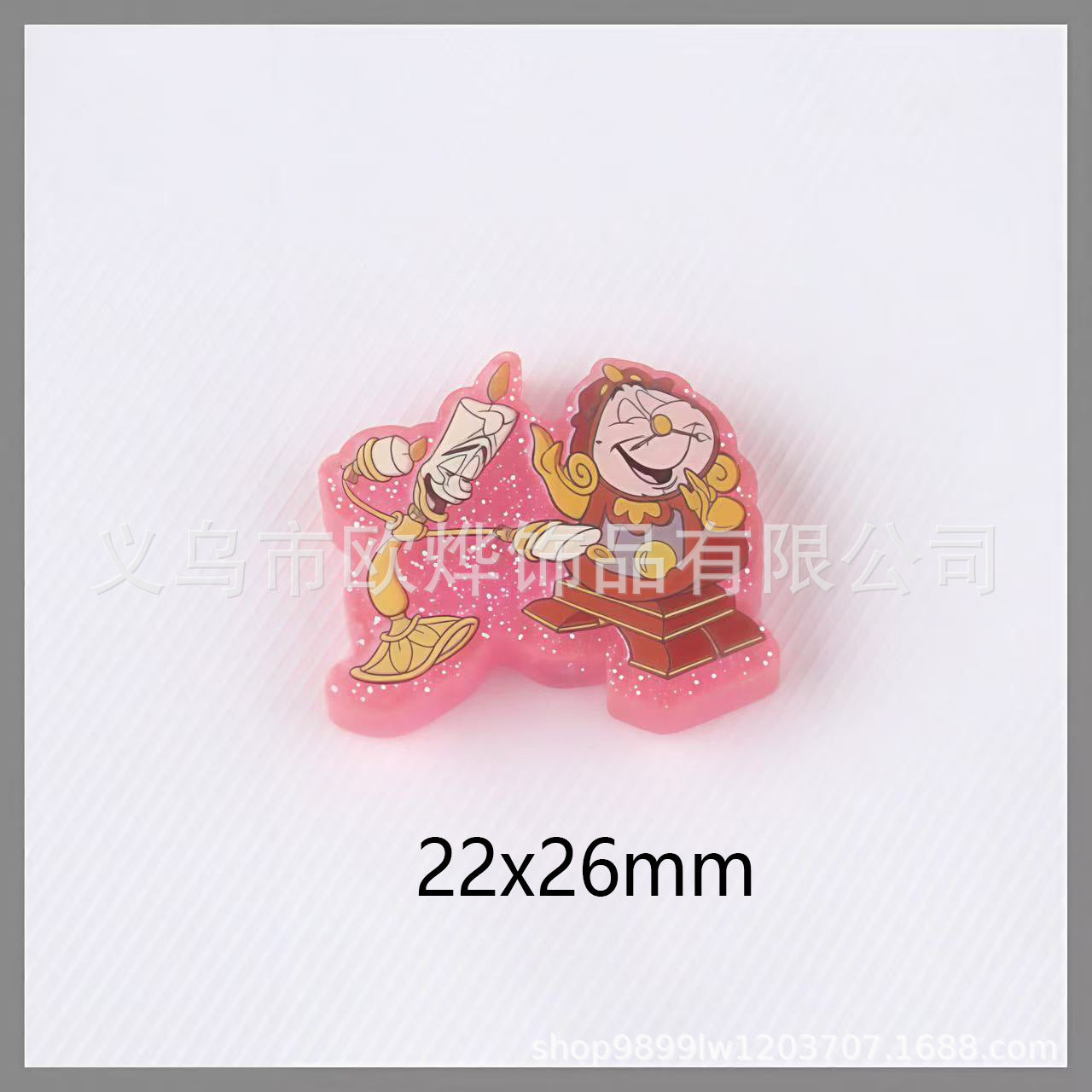 Wholesale 10pcs glitter cartoon straight-hole DIY acrylic beads OLY Exclusive