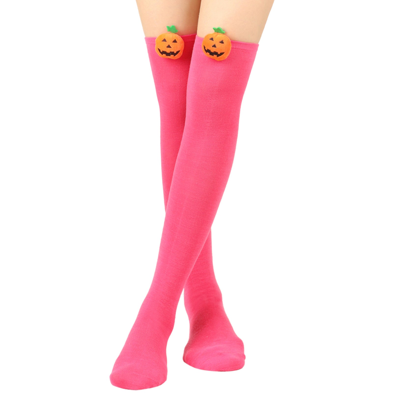 Wholesale Halloween Cartoon Devil Knee-high Striped Socks