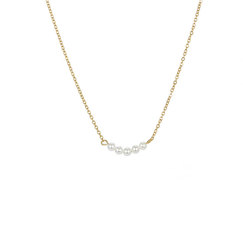 Wholesale Stainless Steel Freshwater Imitation Pearl Necklaces