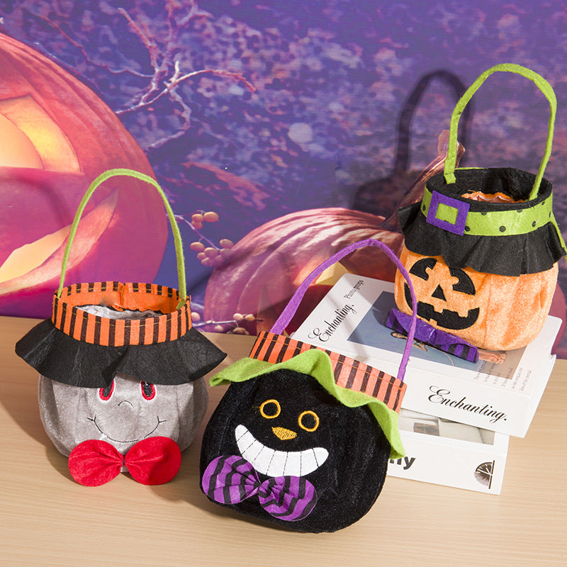 Wholesale Halloween Decorations, Witch Pumpkin Tote Bags Candy Cloth Bag