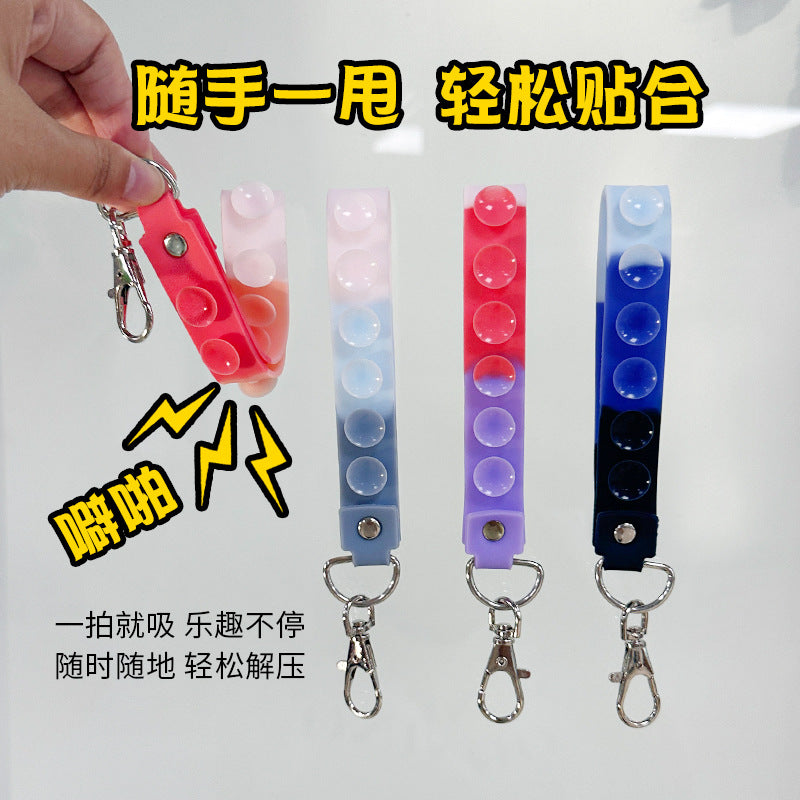 Wholesale 10PCS Silicone Suction Cup Keychain