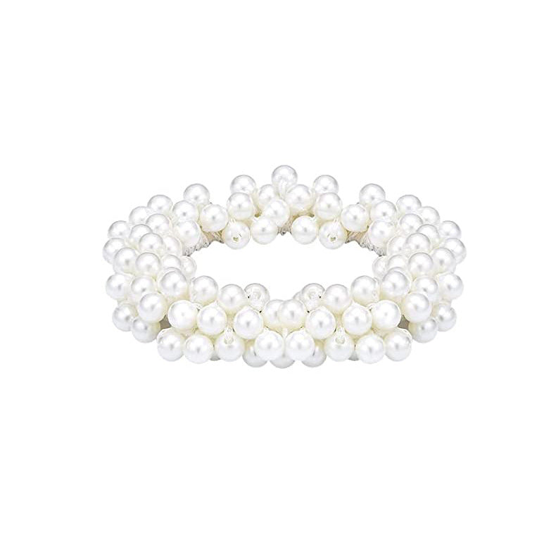 Wholesale Crystal Pearl Resin Hair Scrunchies
