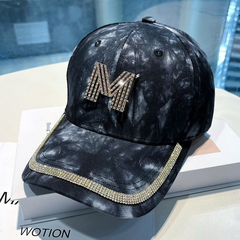 Wholesale Fashion Rhinestone M Letter Sun Protection Baseball Cap