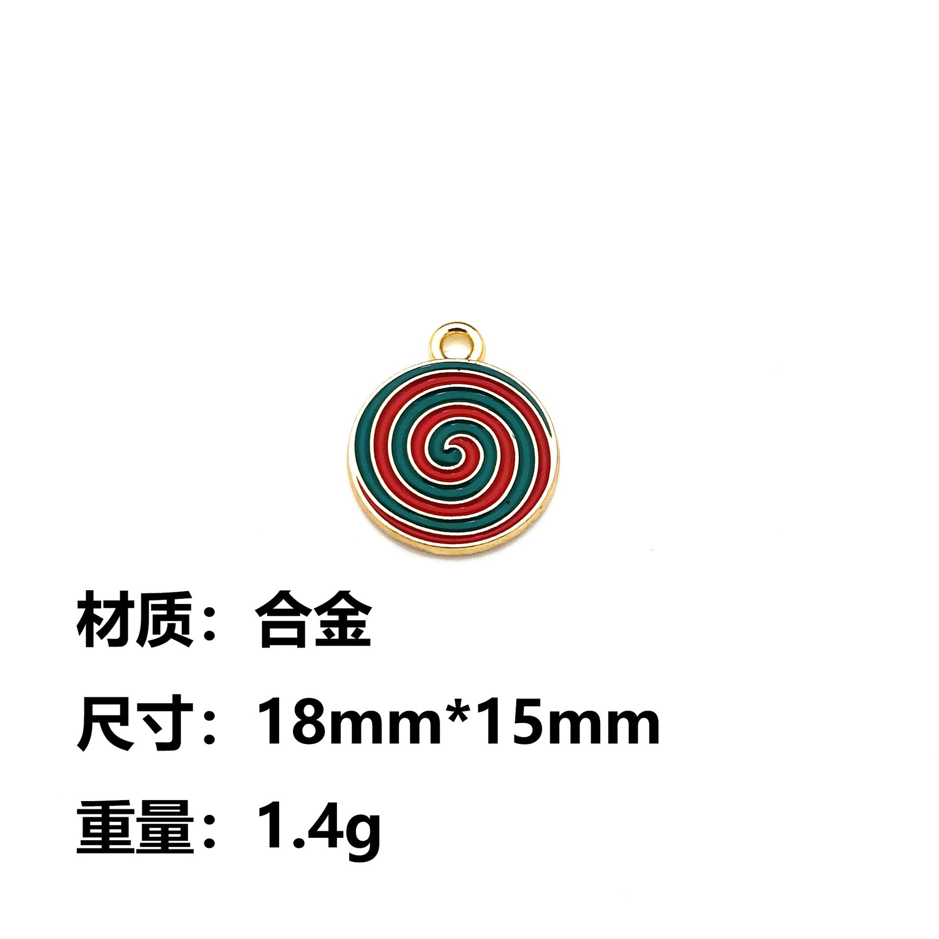 Wholesale 10pcs Christmas Candy Cane Lollipop Pendant Alloy Oil Drip Diy Pendant