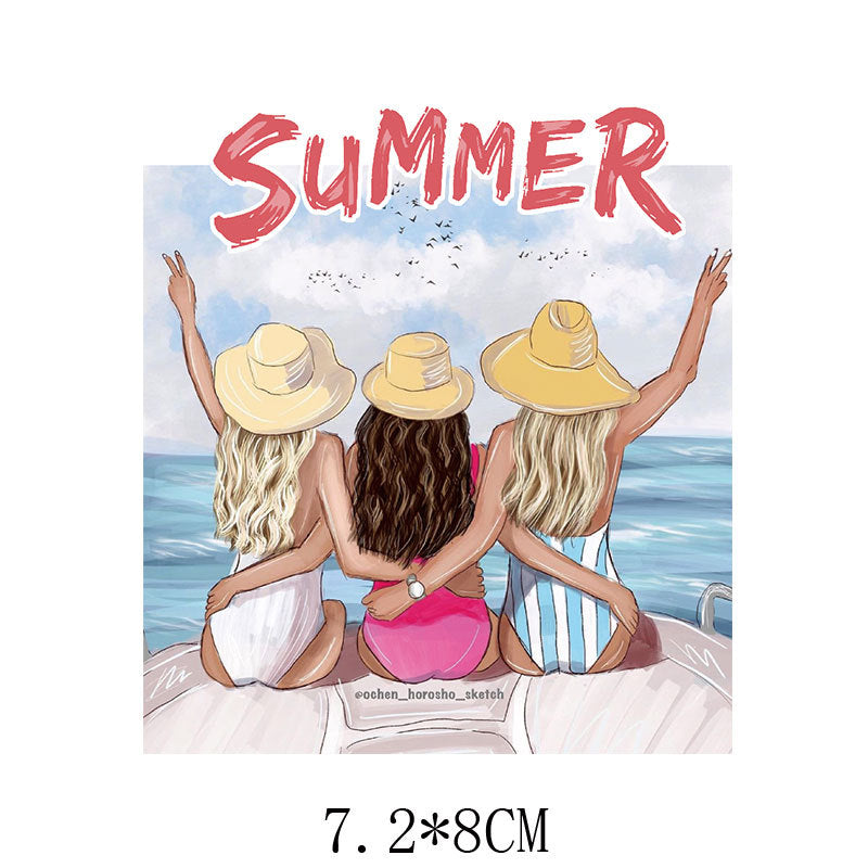 Wholesale Summer Cartoon Heat Transfer   UV DTF Ready to Press Transfers Wraps