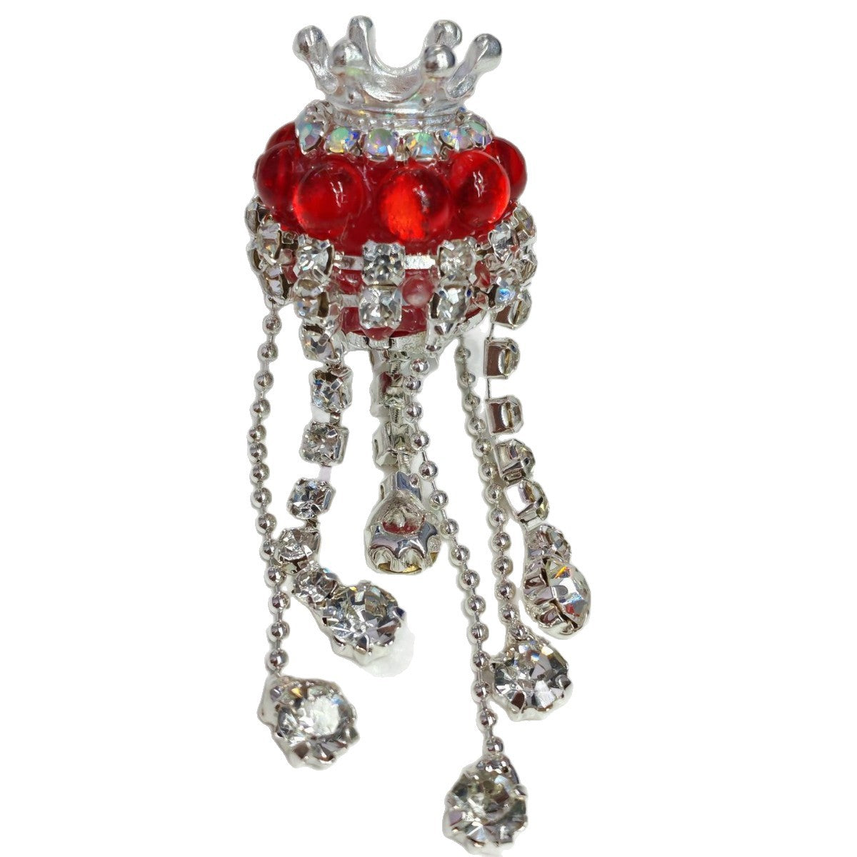 Wholesale 30pcs colored crown tassel diamond beads