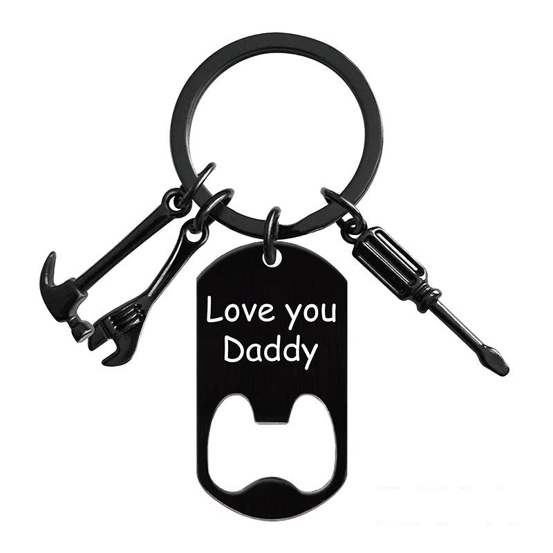 Wholesale Father's Day Gift Engraving Metal Keychain