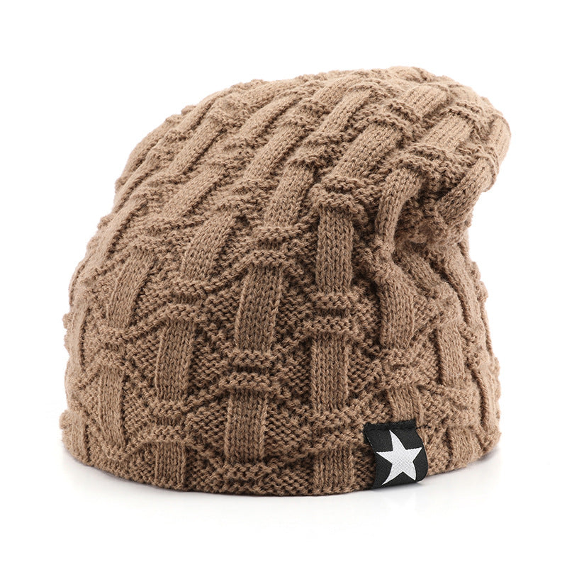 Wholesale Autumn and Winter Solid Color Warm and Ear Protection Knitted Hat with Woolen Hat