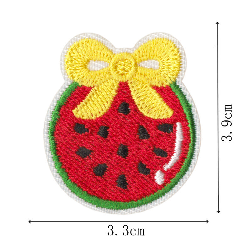 Wholesale 9Pc Watermelon Embroidery Patches Iron On No Sew Appliques Summer Fruit Theme DIY Decorative For Clothes Bags