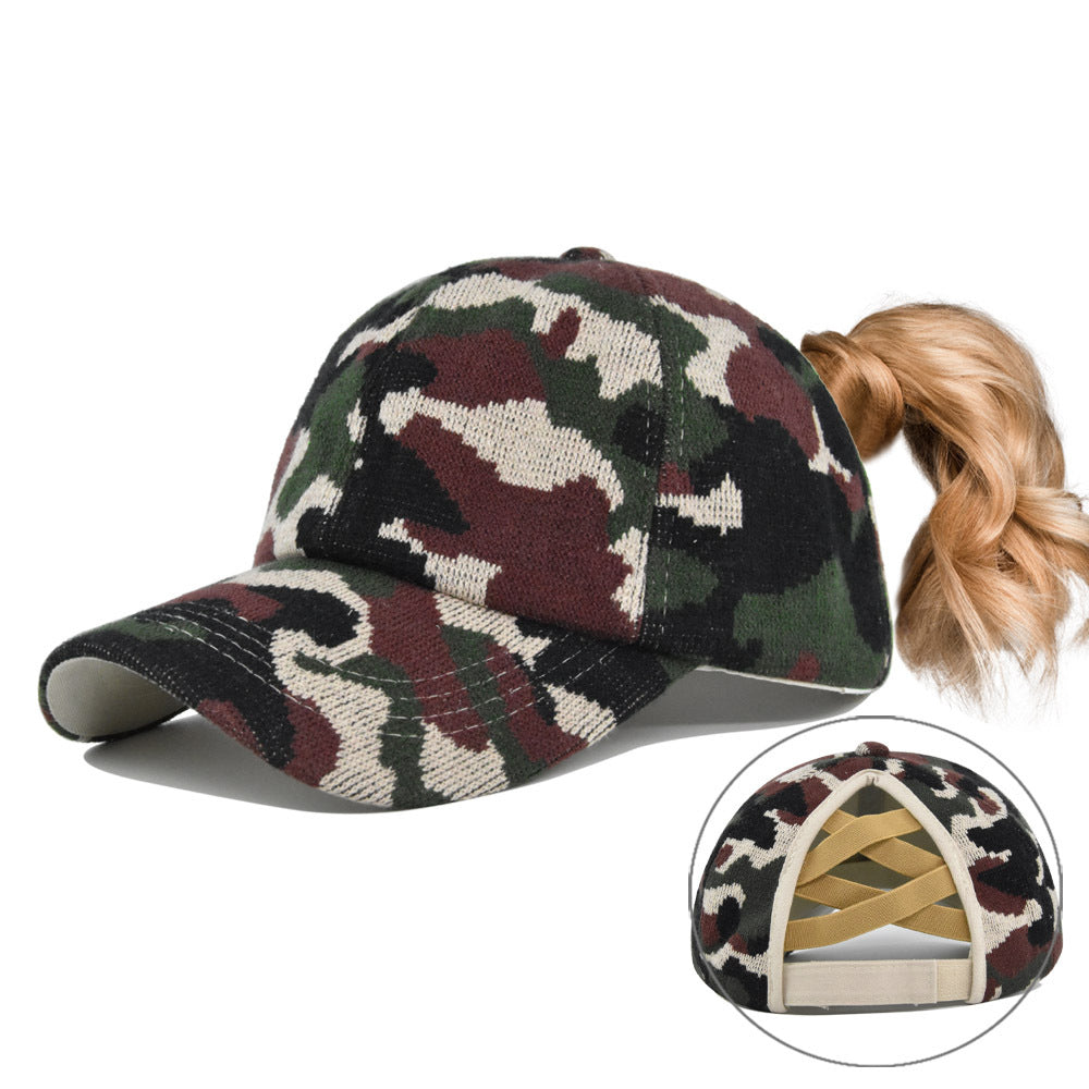 Wholesale Cotton Winter Ponytail Knitted Hat