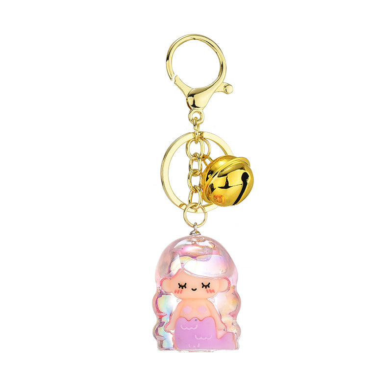 Wholesale Acrylic mermaid claw machine car keychain