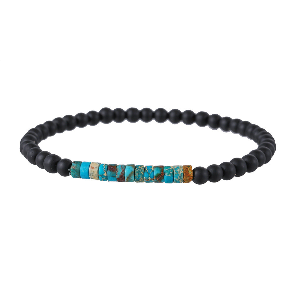 Wholesale simple turquoise wooden bead bracelet