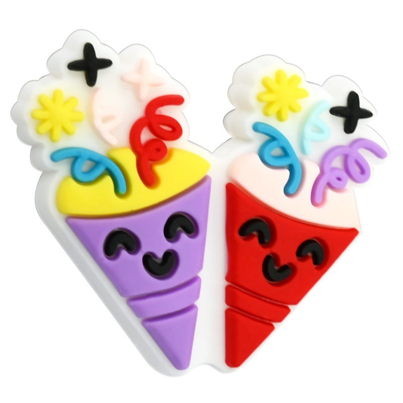 Wholesale  Random 100pcs/pack  Phrases series pen accessories decorations cartoon beads