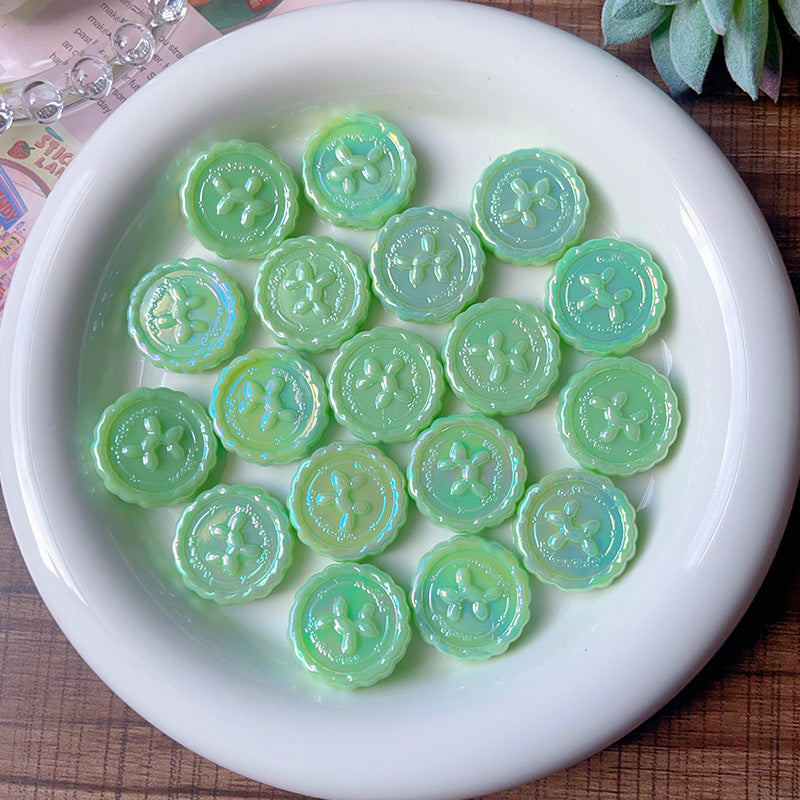 Wholesale 10pcs/pack Macaron straight hole balloon dog round seal beads