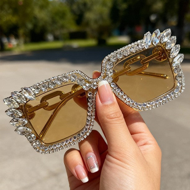 Wholesale Inlaid with diamonds Men' s/ women' s sunglasses