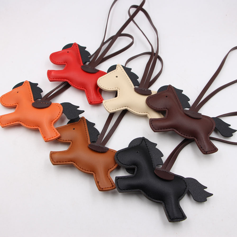 Wholesale Red Artificial Leather Pony Bag Charm Trendy Fashion Accessory For Bags Keys Boutique Resale Gift